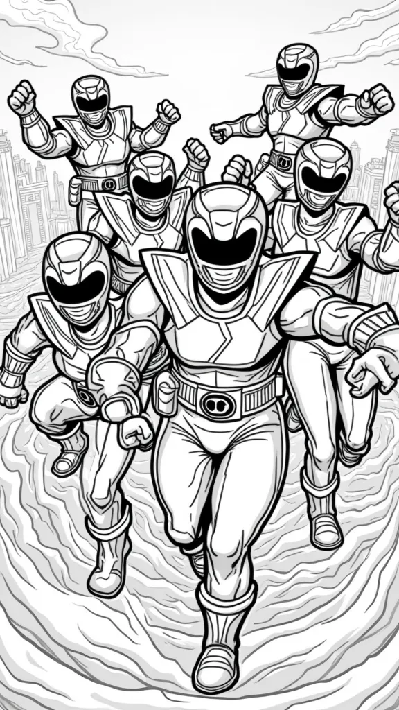 coloriages imprimables Rangers de puissance